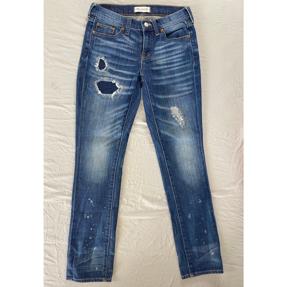 Madewell Lightweight Destroyed Stretch Denim 'Slim Boyjean' Jeans. Women's 24.
